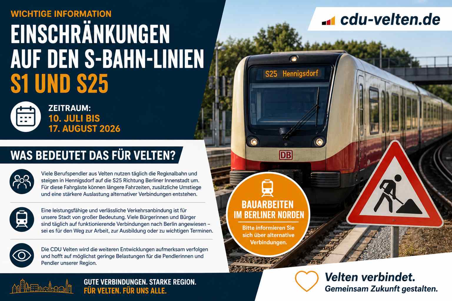 s bahn sperrung betrifft auch viele pendler aus velten